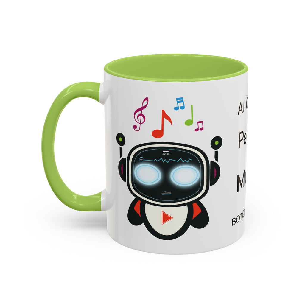 Music BOT Accent Coffee Mug (11, 15oz) (Light Edition with Black Print)