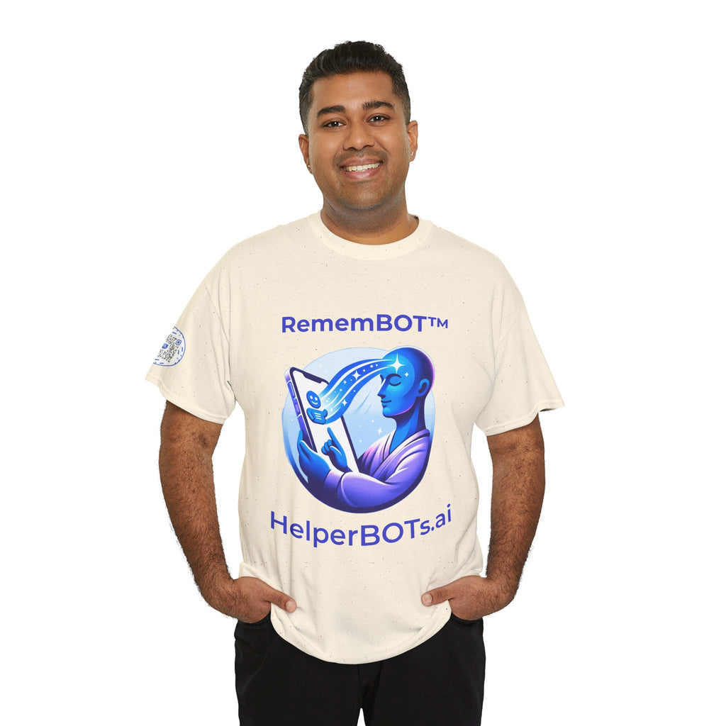 Unisex RememBOT™ Heavy Cotton Tee (Light Edition with Purple Print)