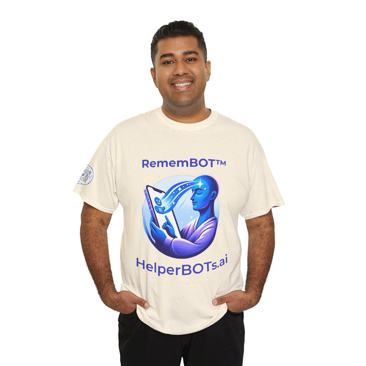 Unisex RememBOT™ Heavy Cotton Tee (Light Edition with Purple Print)