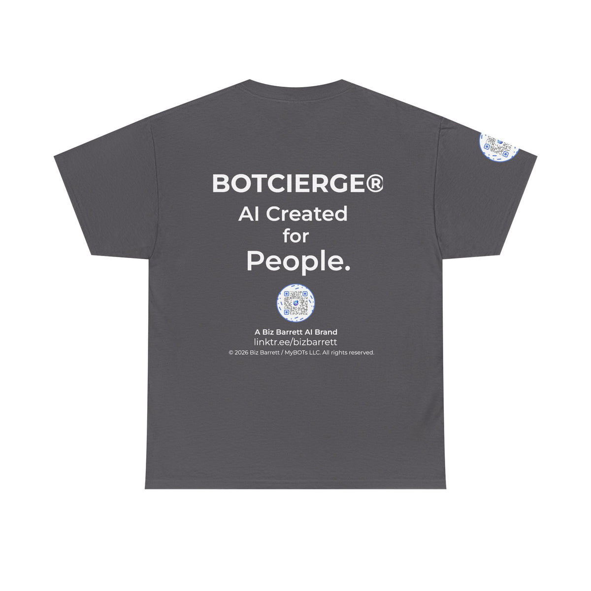 Unisex RememBOT™ Heavy Cotton Tee (Dark Edition with White Print)
