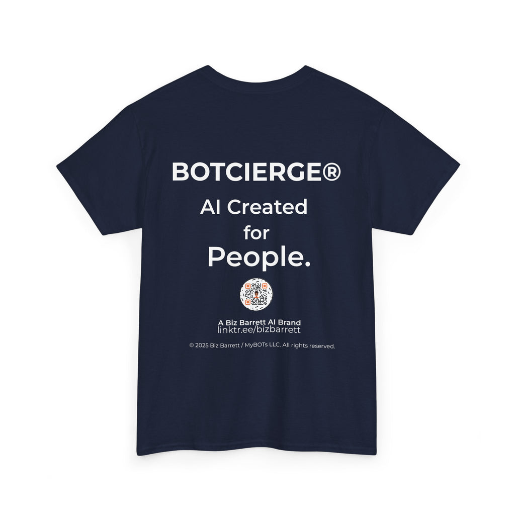 Unisex Security BOT Heavy Cotton Tee (Dark Edition white text)