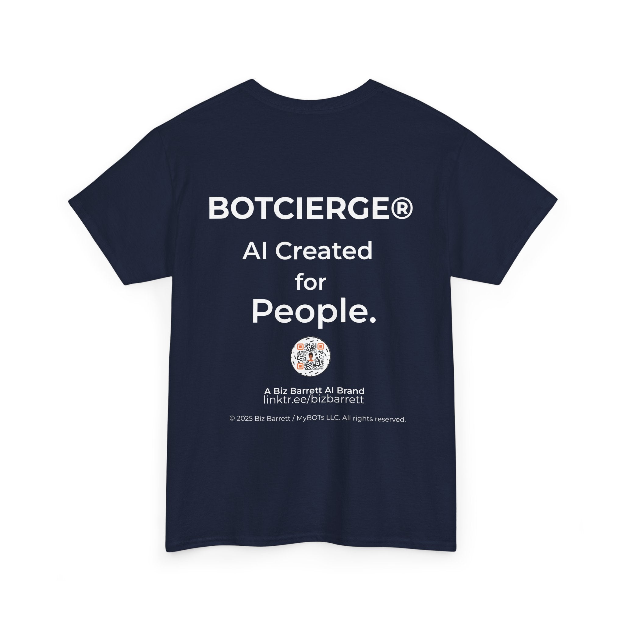 Unisex Security BOT Heavy Cotton Tee (Dark Edition white text)
