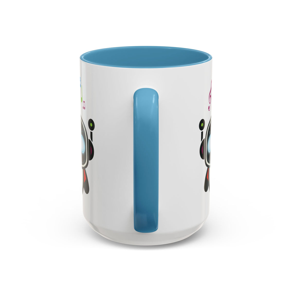 Music BOT Accent Coffee Mug (11, 15oz) (Light Edition with Black Print)