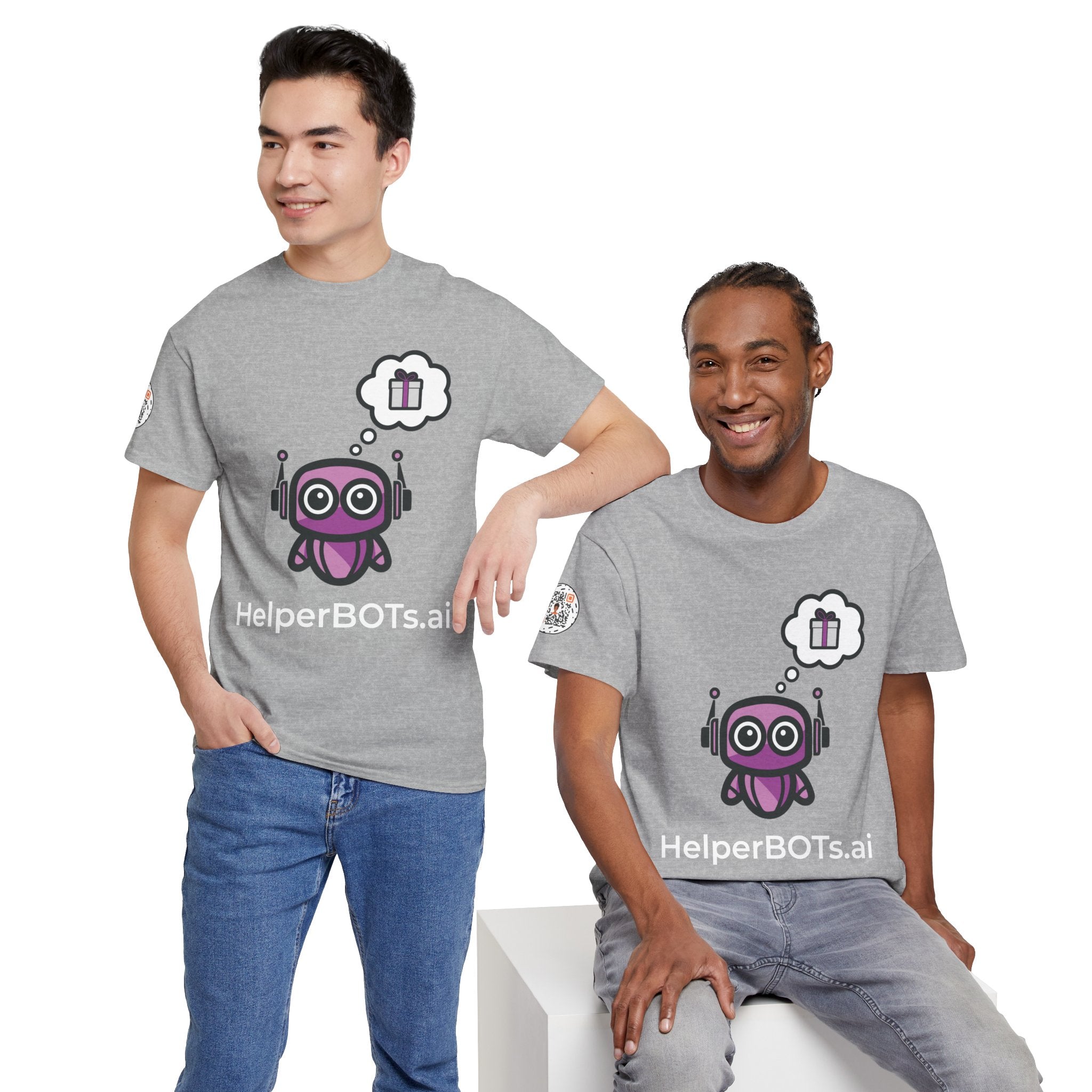 Unisex Love and Relationships BOT Heavy Cotton Tee (Dark Edition with White Print)
