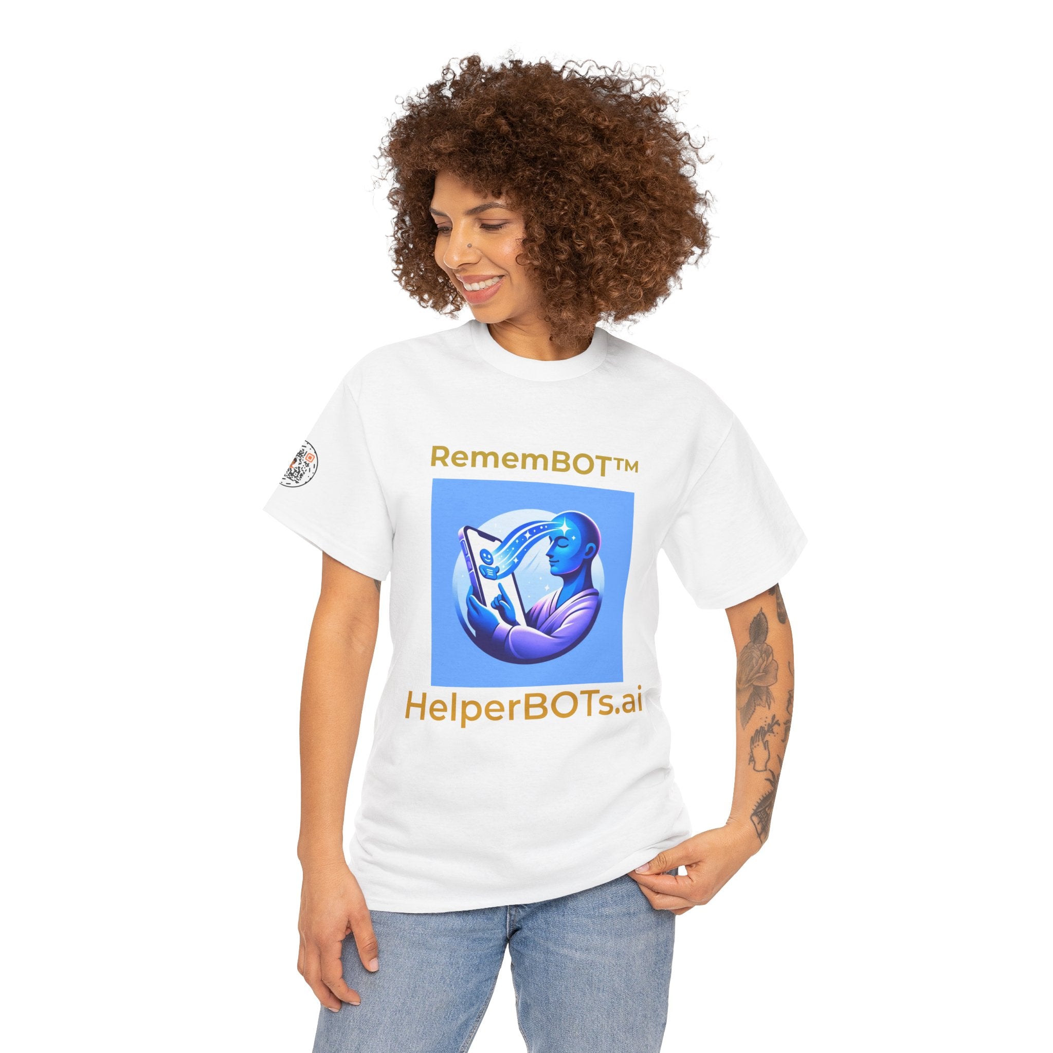 Unisex RememBOT™ Heavy Cotton Tee (Light Edition with Gold Lettering)
