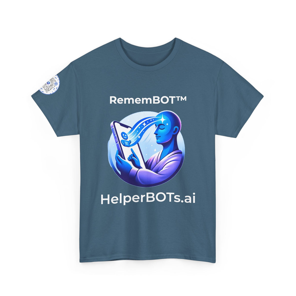 Unisex RememBOT™ Heavy Cotton Tee (Dark Edition with White Print)