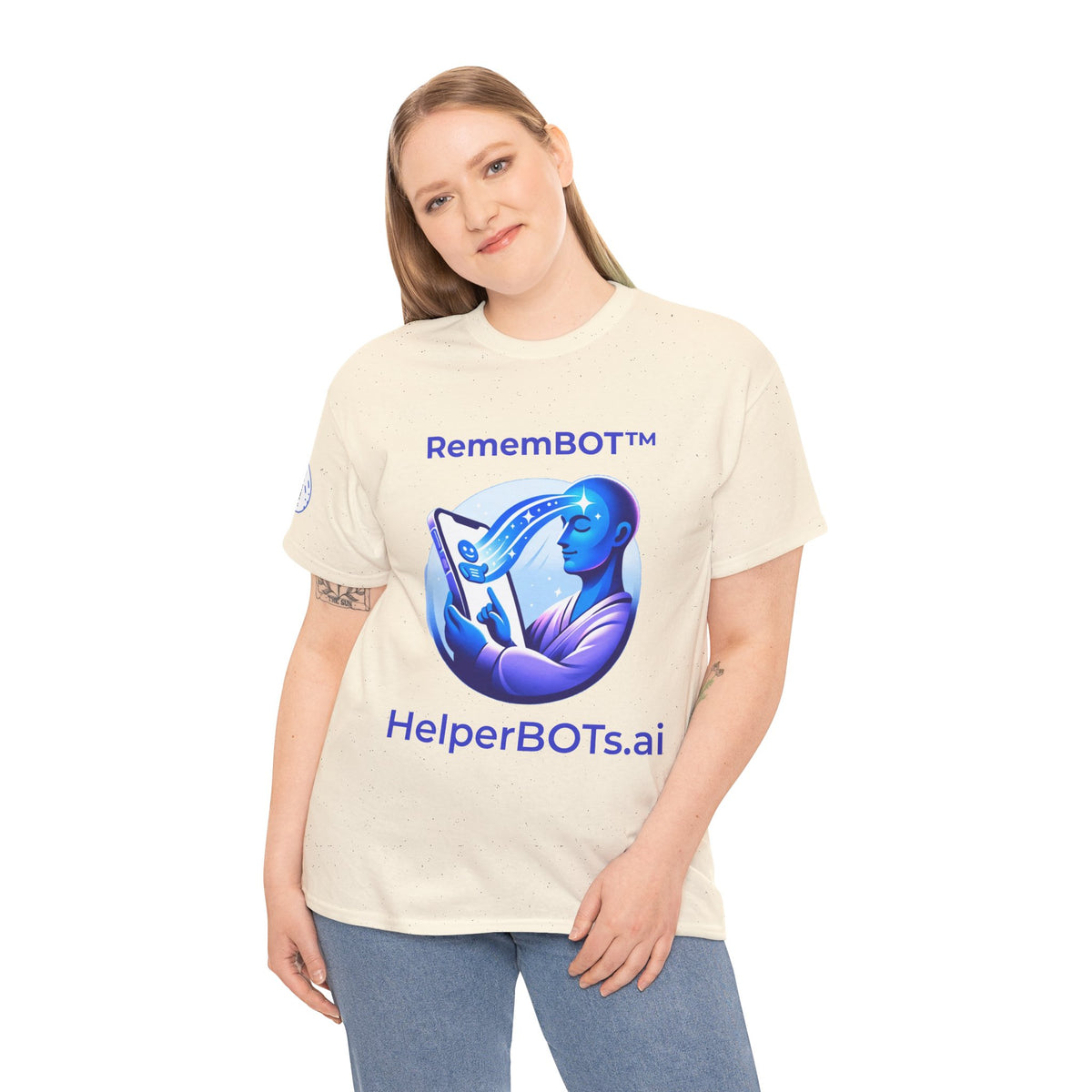 Unisex RememBOT™ Heavy Cotton Tee (Light Edition with Purple Print)