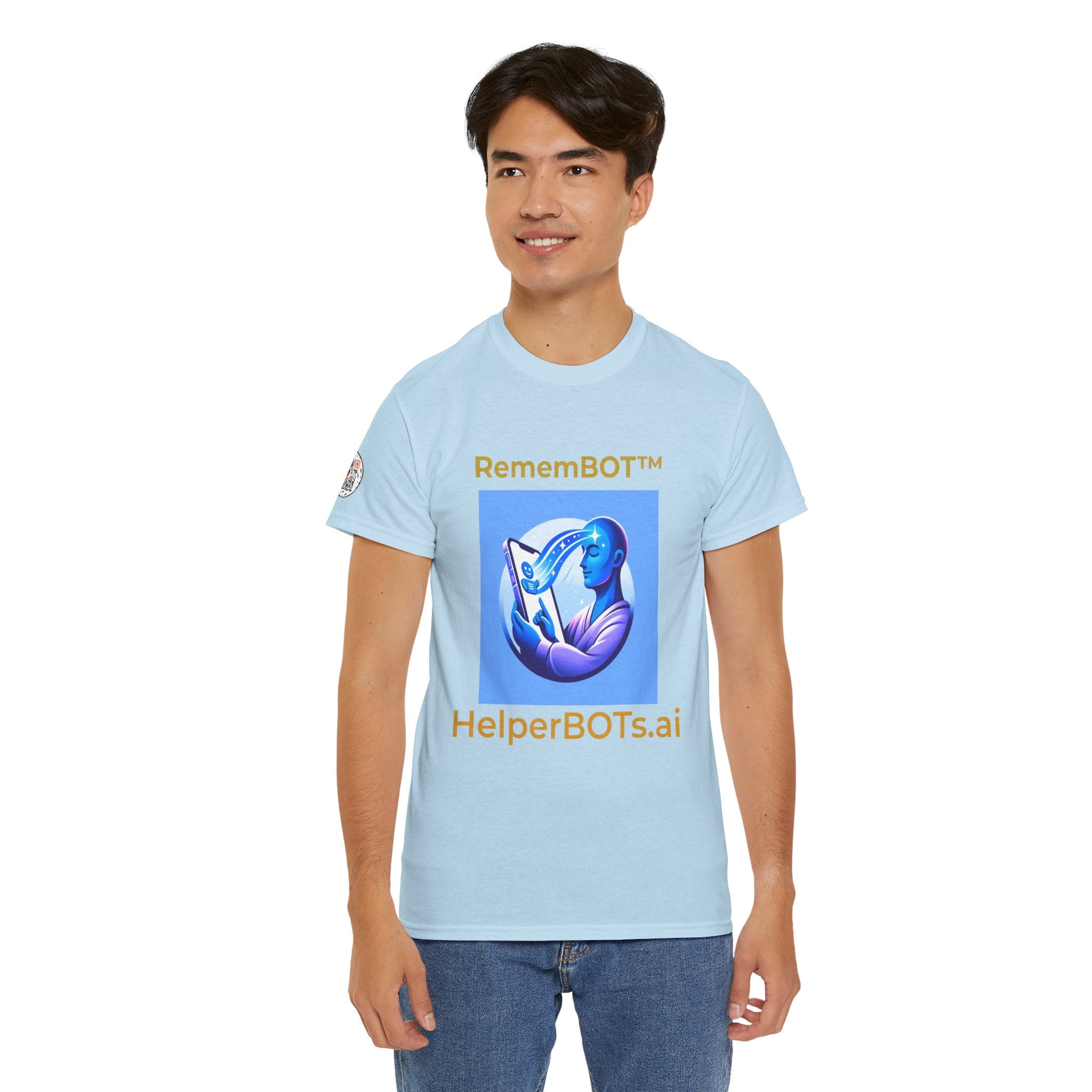 Unisex RememBOT™ Heavy Cotton Tee (Light Edition with Gold Lettering)