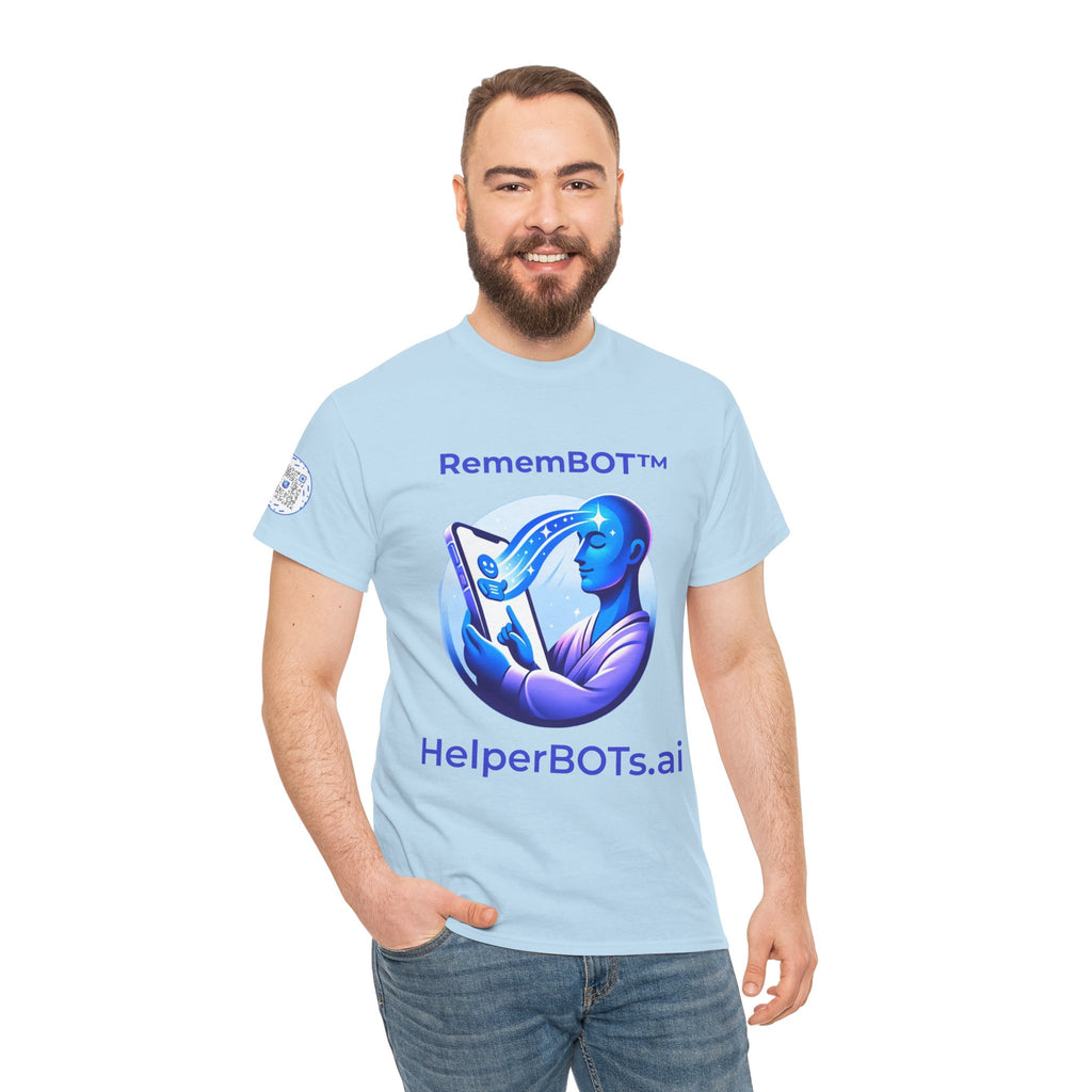 Unisex RememBOT™ Heavy Cotton Tee (Light Edition with Purple Print)