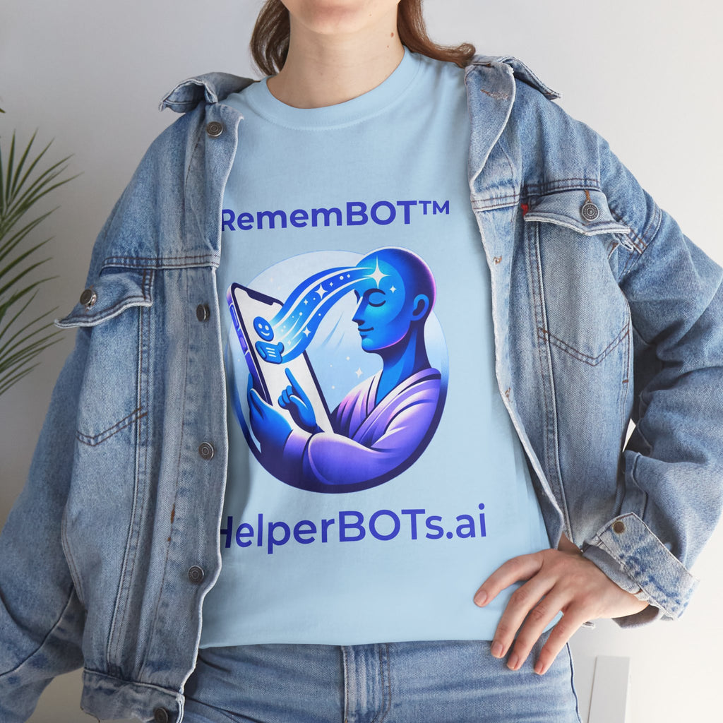 Unisex RememBOT™ Heavy Cotton Tee (Light Edition with Purple Print)