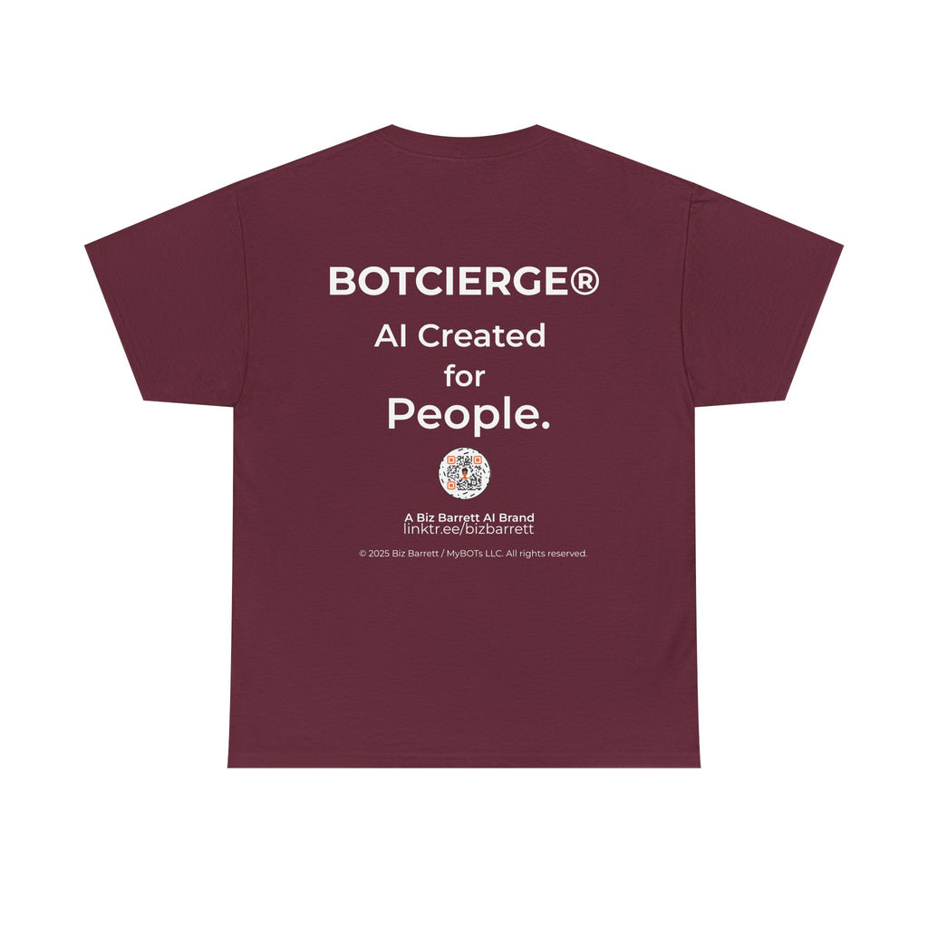 Unisex Security BOT Heavy Cotton Tee (Dark Edition white text)
