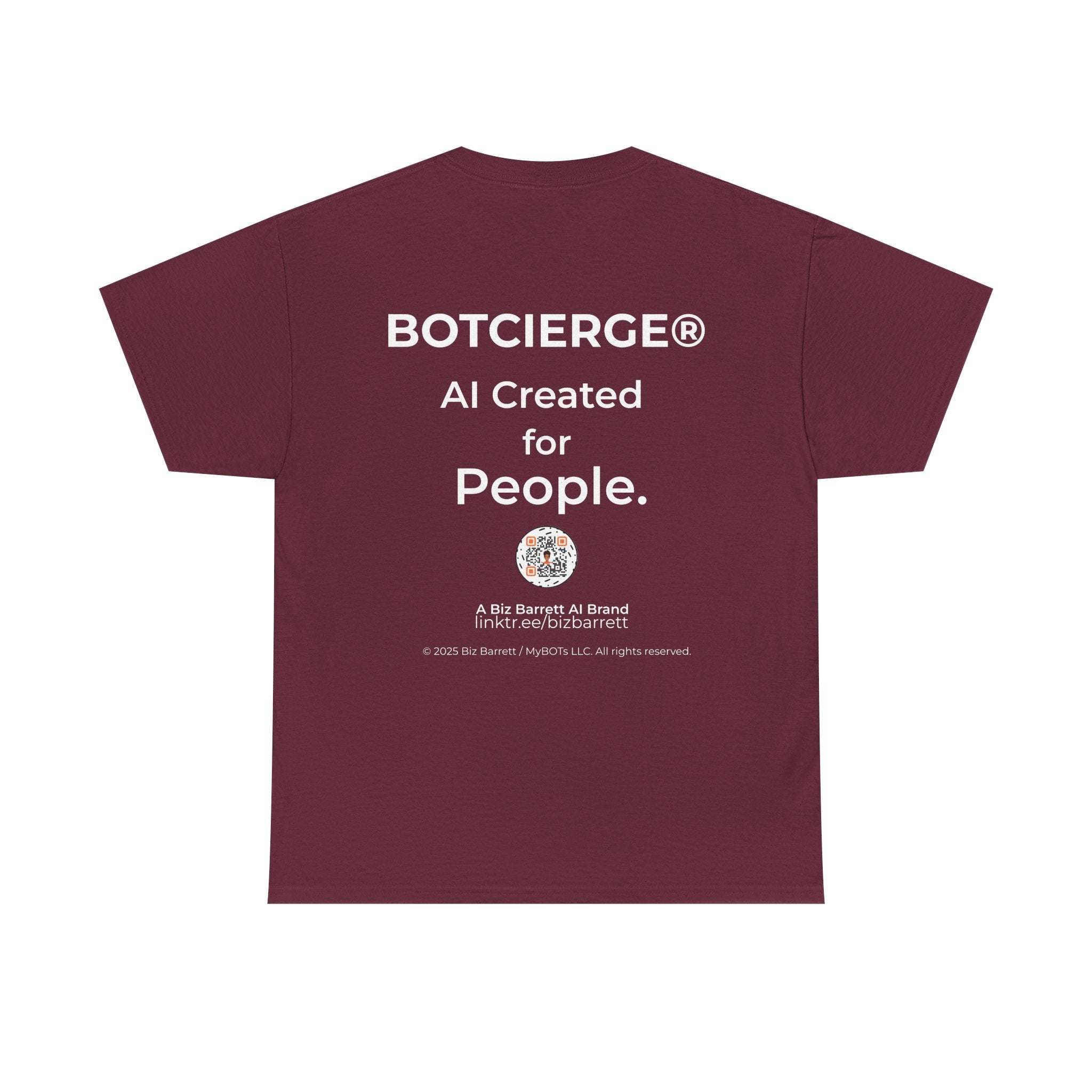Unisex Security BOT Heavy Cotton Tee (Dark Edition white text)