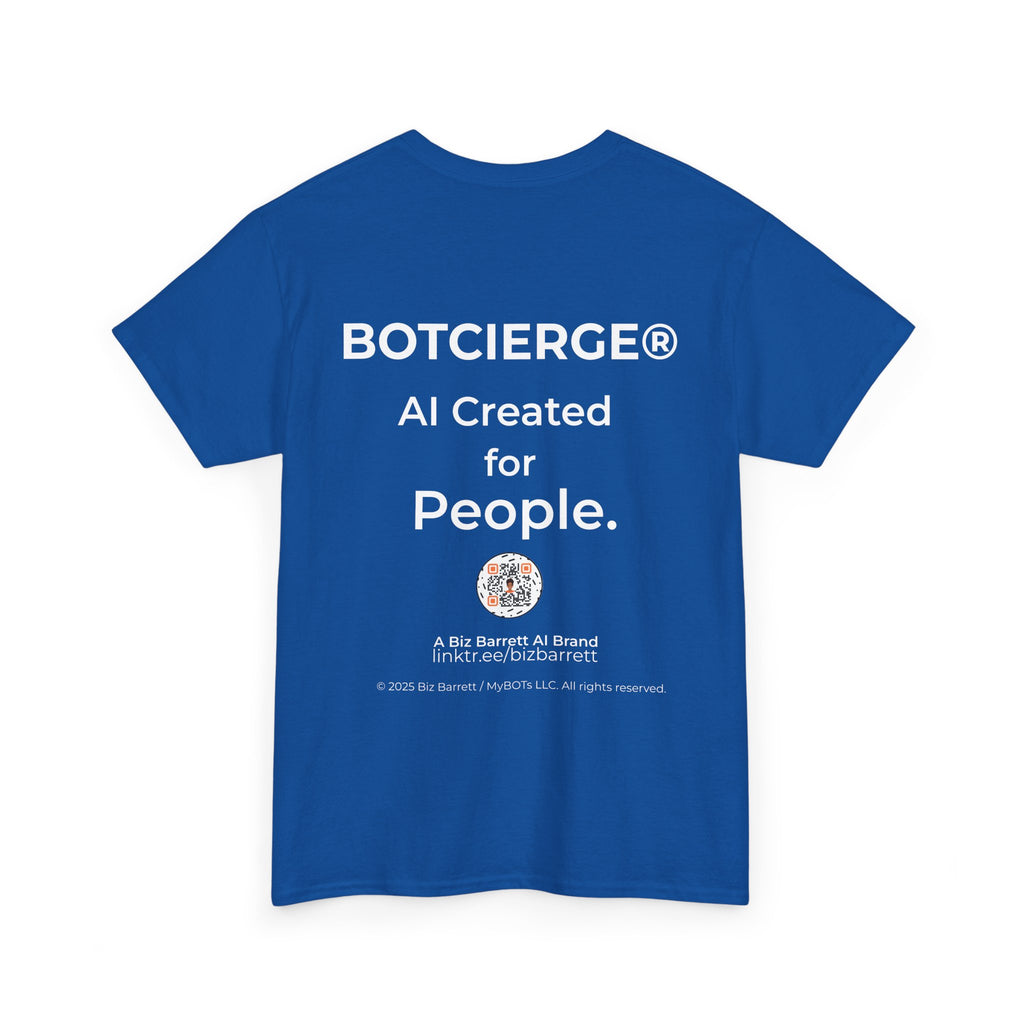 Unisex Security BOT Heavy Cotton Tee (Dark Edition white text)