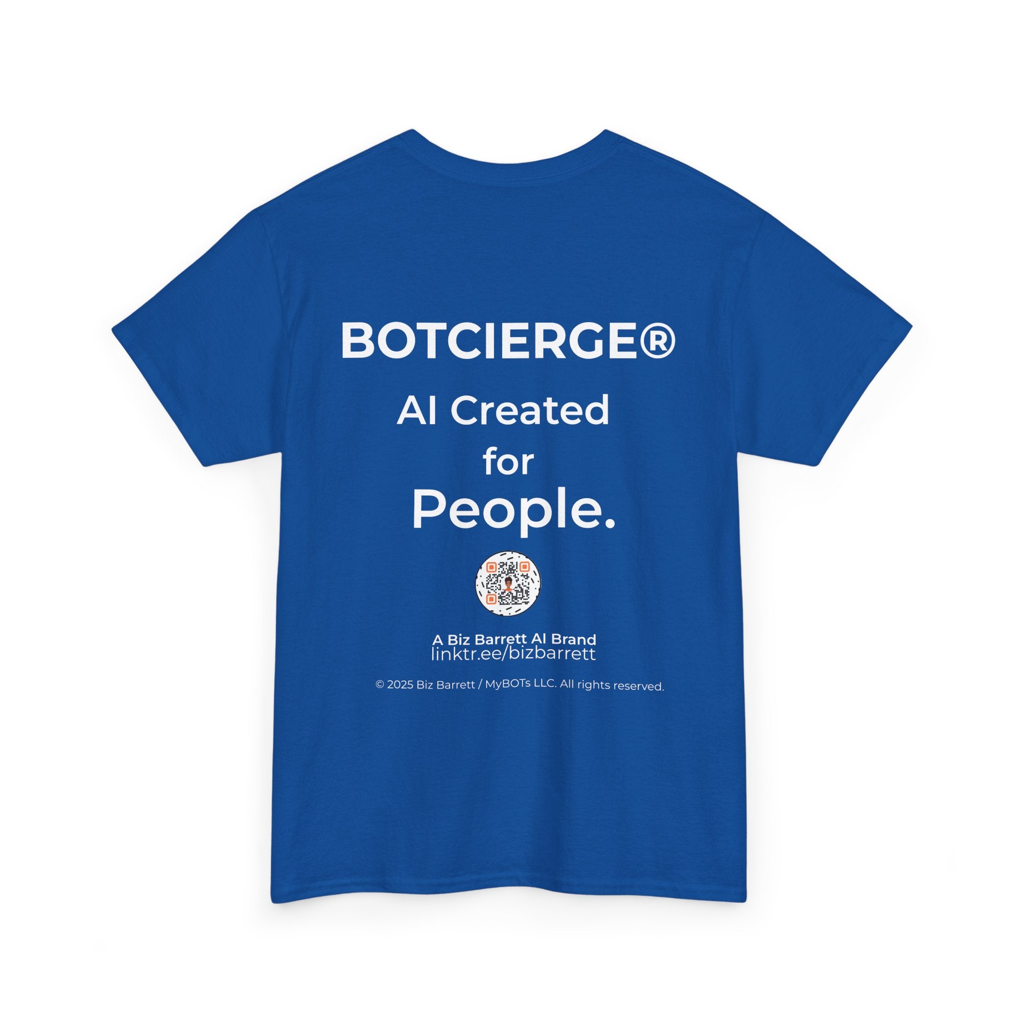 Unisex Security BOT Heavy Cotton Tee (Dark Edition white text)