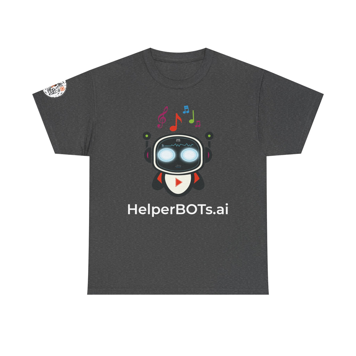 Unisex Music BOT Heavy Cotton Tee (Dark Edition with White Print)