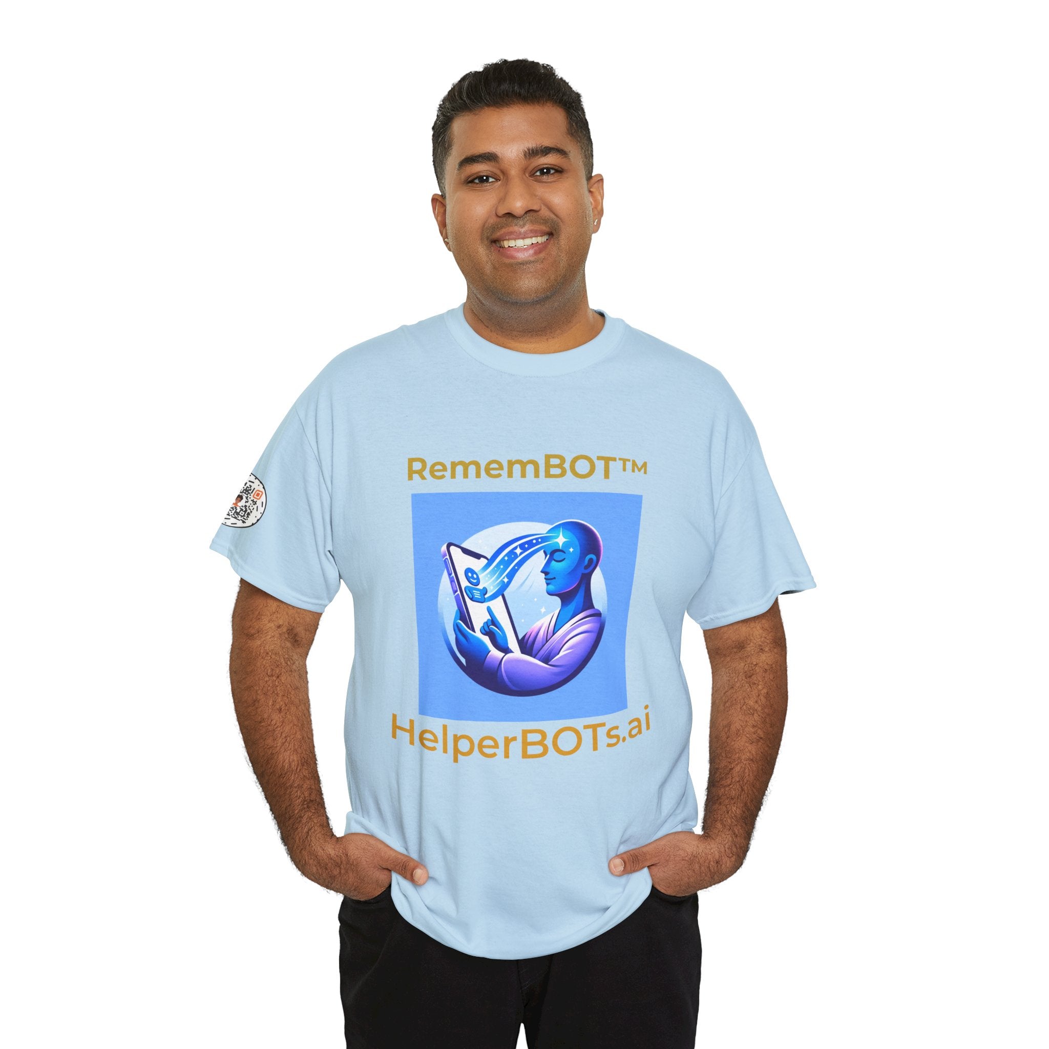 Unisex RememBOT™ Heavy Cotton Tee (Light Edition with Gold Lettering)