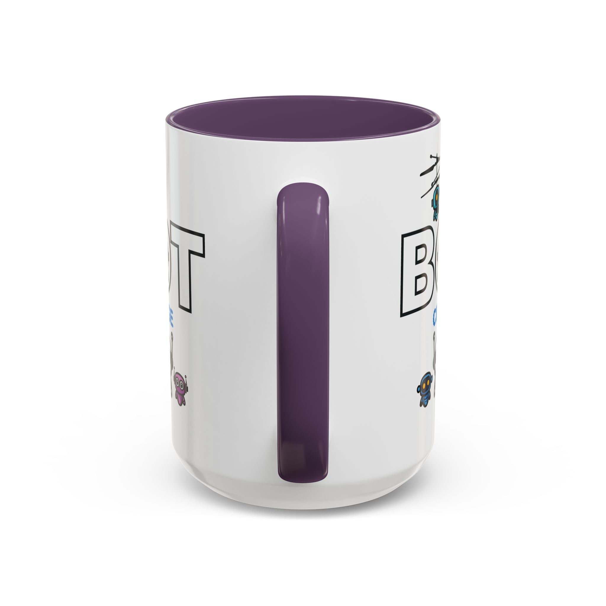 Logo Accent Coffee Mug (11, 15oz) (Dark Edition with Light Blue Print)