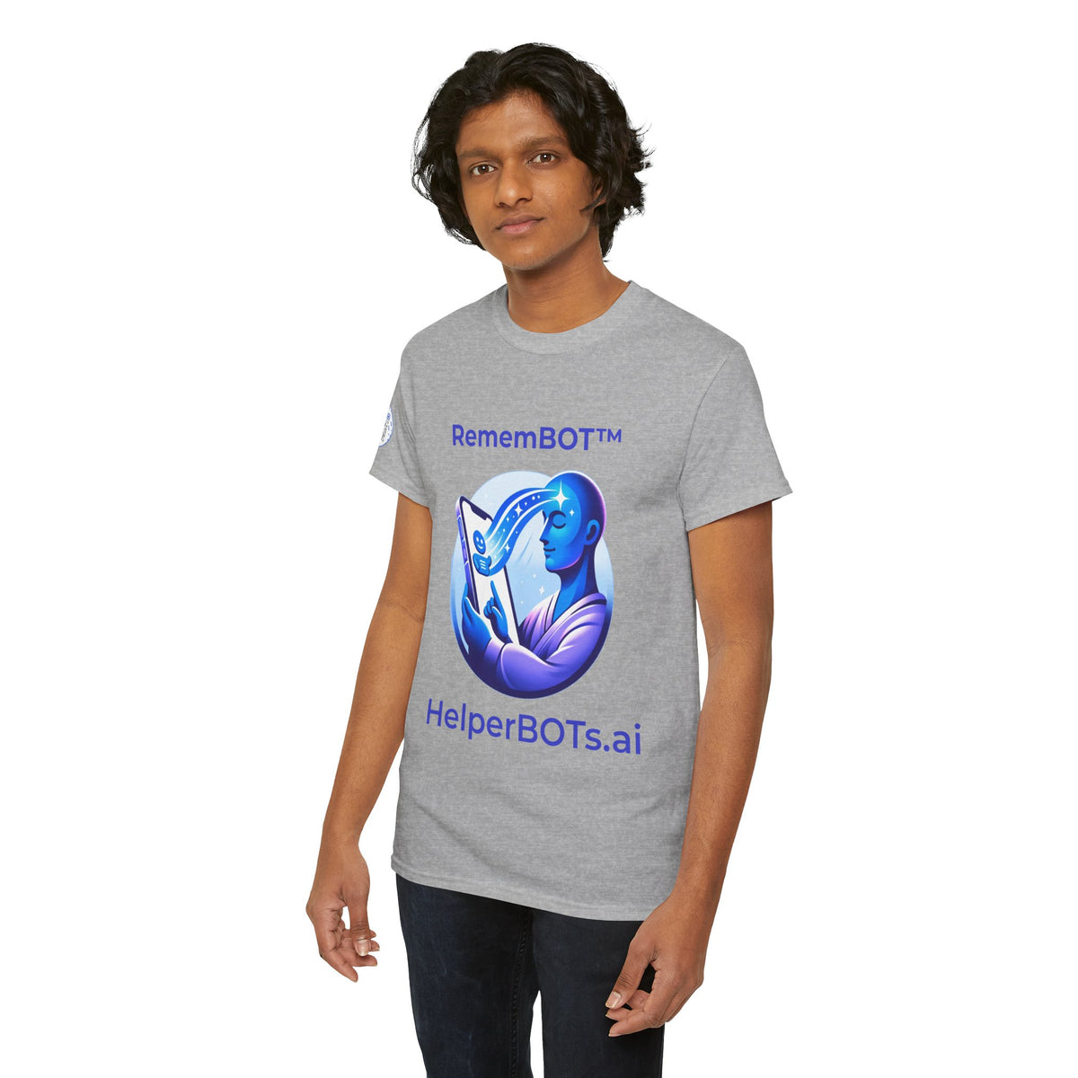 Unisex RememBOT™ Heavy Cotton Tee (Light Edition with Purple Print)