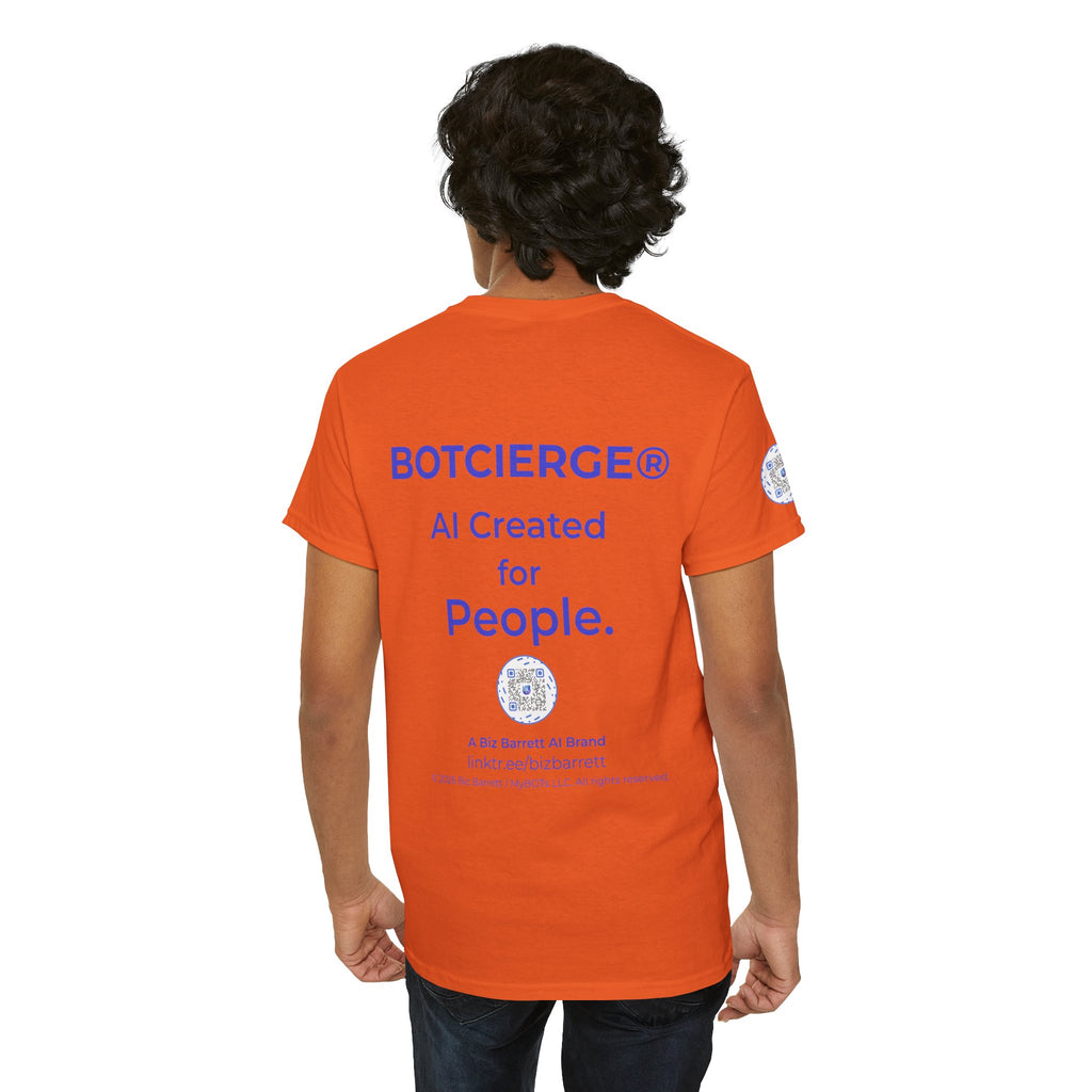Unisex RememBOT™ in Square Heavy Cotton Tee (Light Edition with Blue Print)