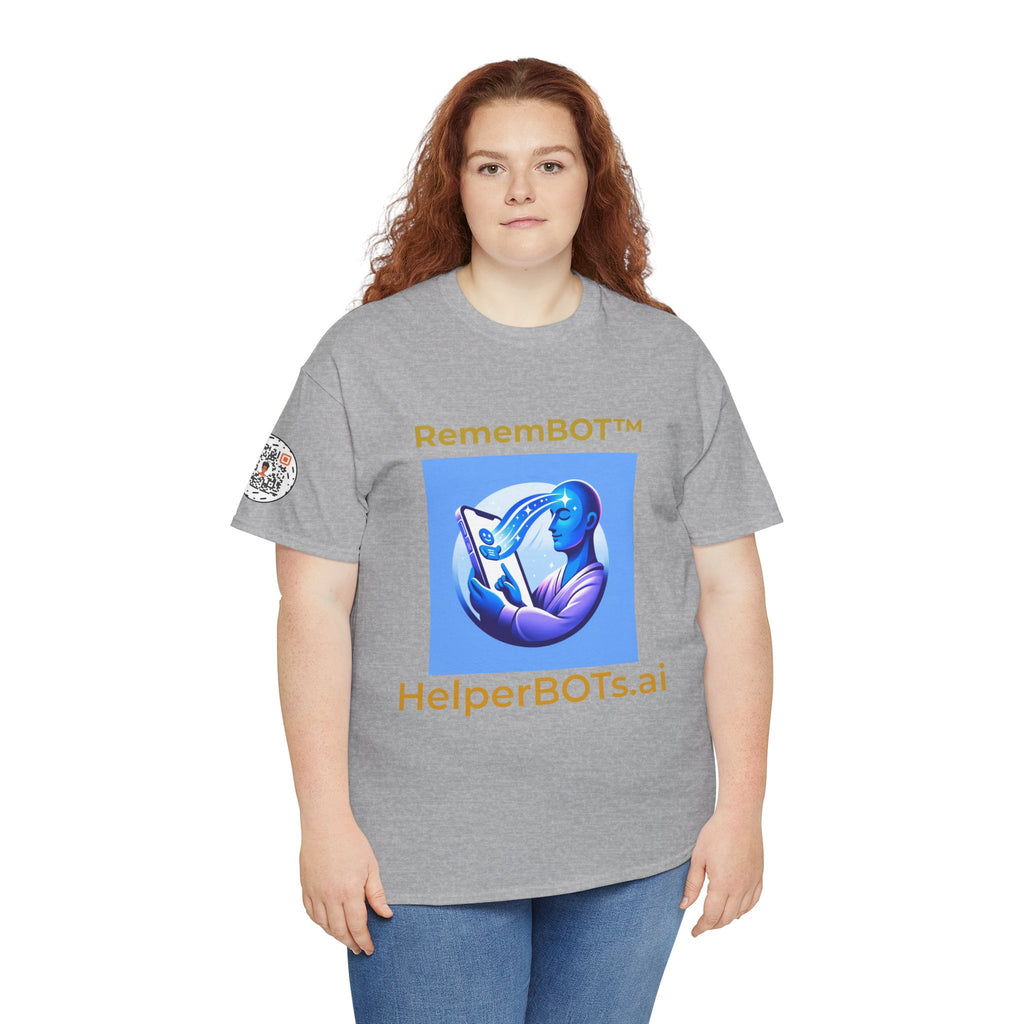 Unisex RememBOT™ Heavy Cotton Tee (Light Edition with Gold Lettering)
