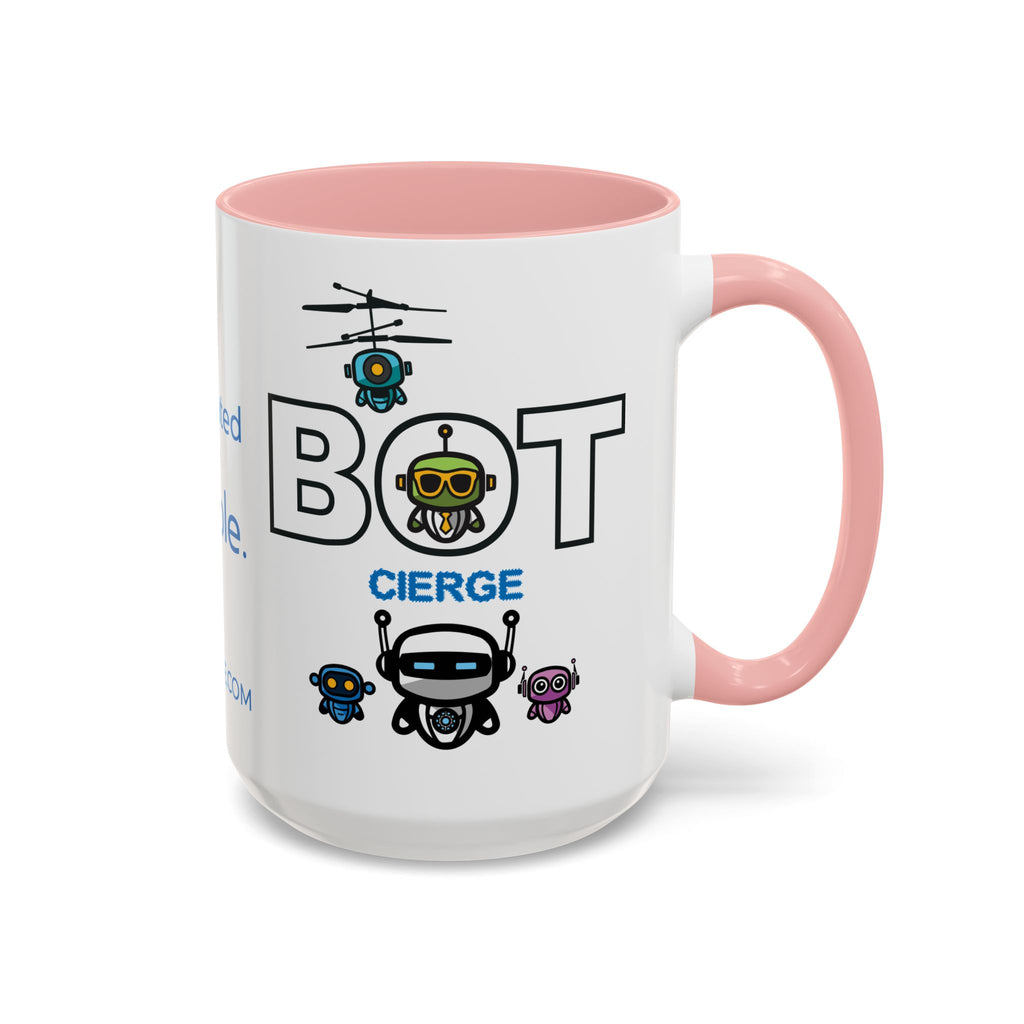 Logo Accent Coffee Mug (11, 15oz) (Dark Edition with Light Blue Print)