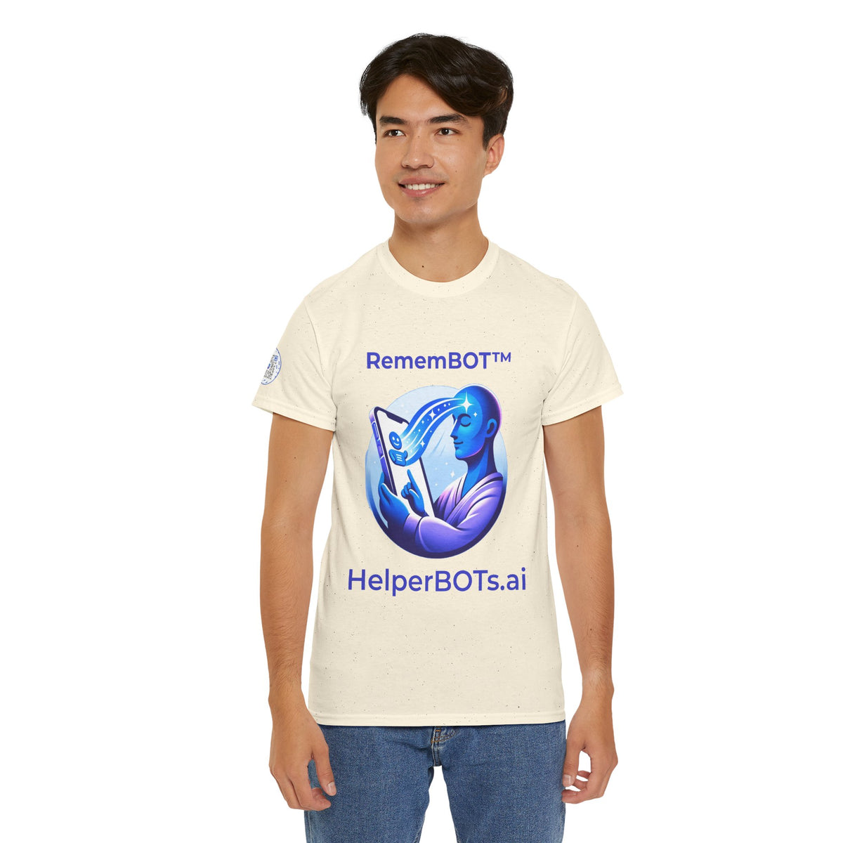 Unisex RememBOT™ Heavy Cotton Tee (Light Edition with Purple Print)