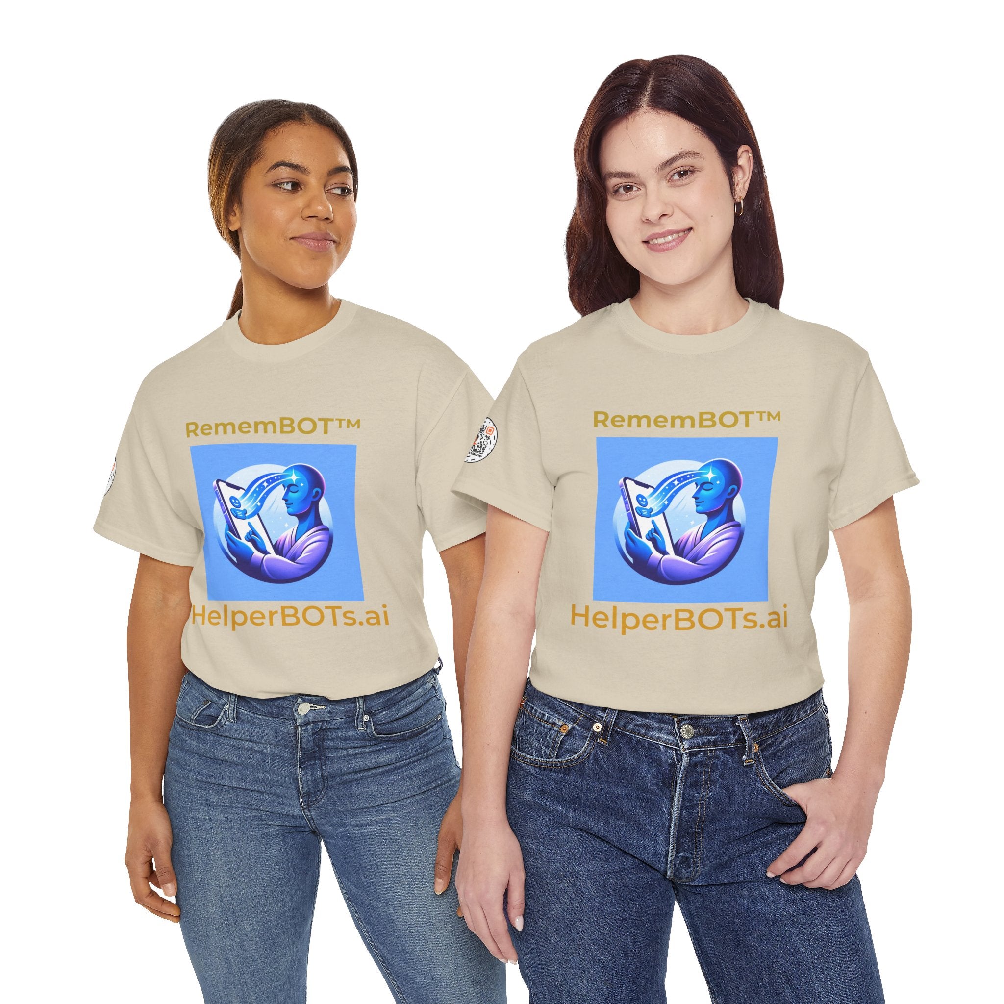 Unisex RememBOT™ Heavy Cotton Tee (Light Edition with Gold Lettering)