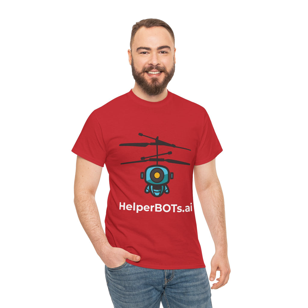 Unisex Security BOT Heavy Cotton Tee (Dark Edition white text)