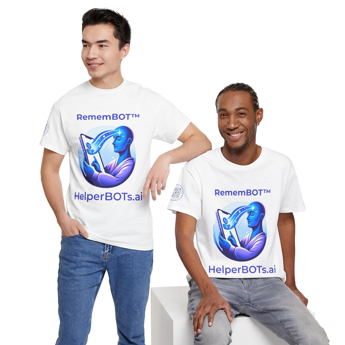 Unisex RememBOT™ Heavy Cotton Tee (Light Edition with Purple Print)