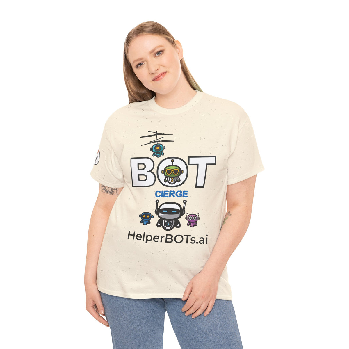 Unisex Logo Heavy Cotton Tee (Light Edition with Black Print)