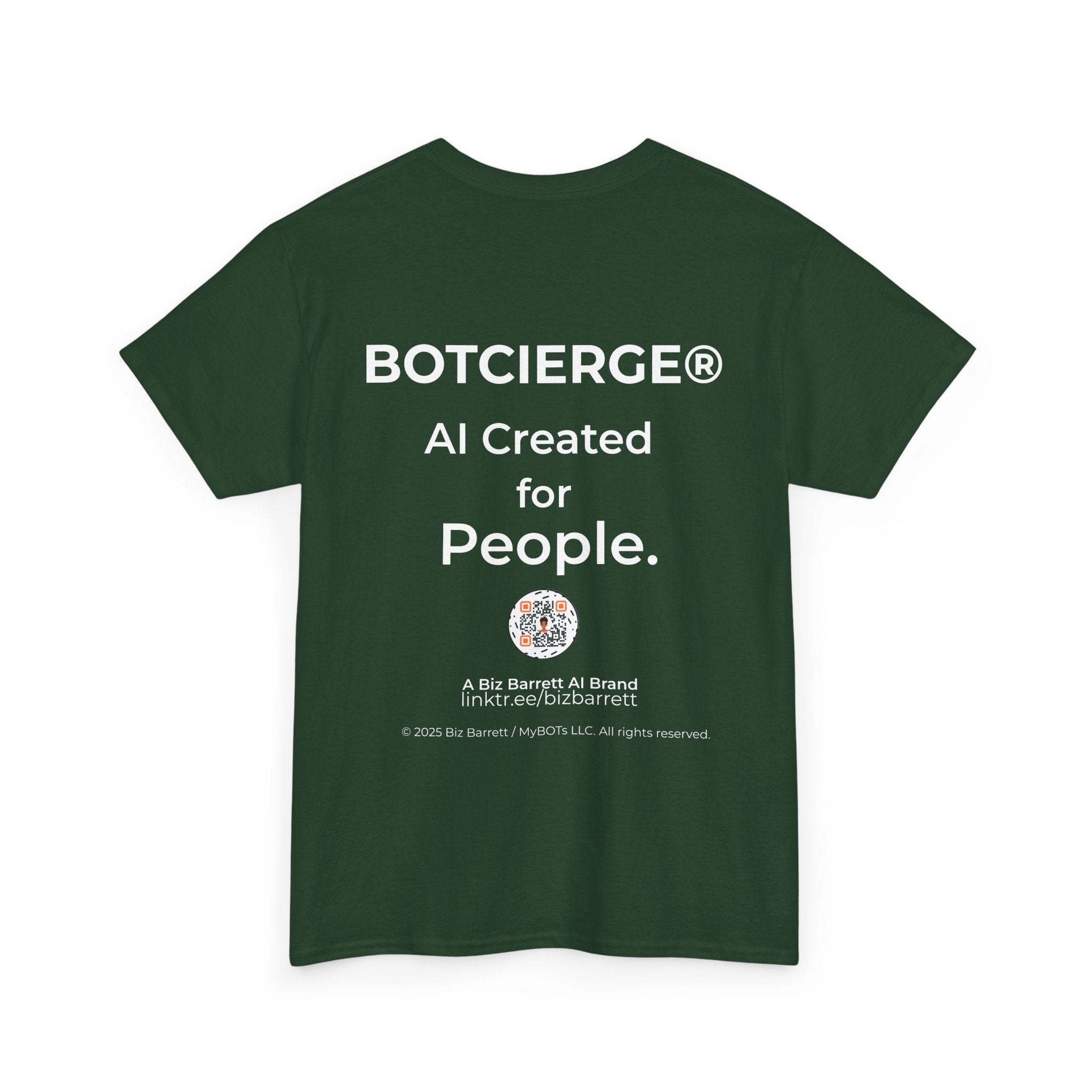 Unisex Security BOT Heavy Cotton Tee (Dark Edition white text)