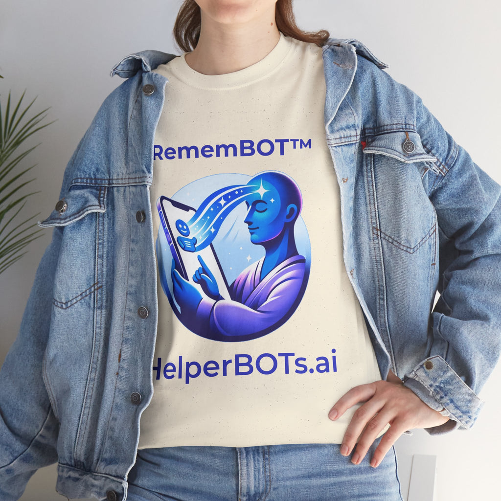 Unisex RememBOT™ Heavy Cotton Tee (Light Edition with Purple Print)