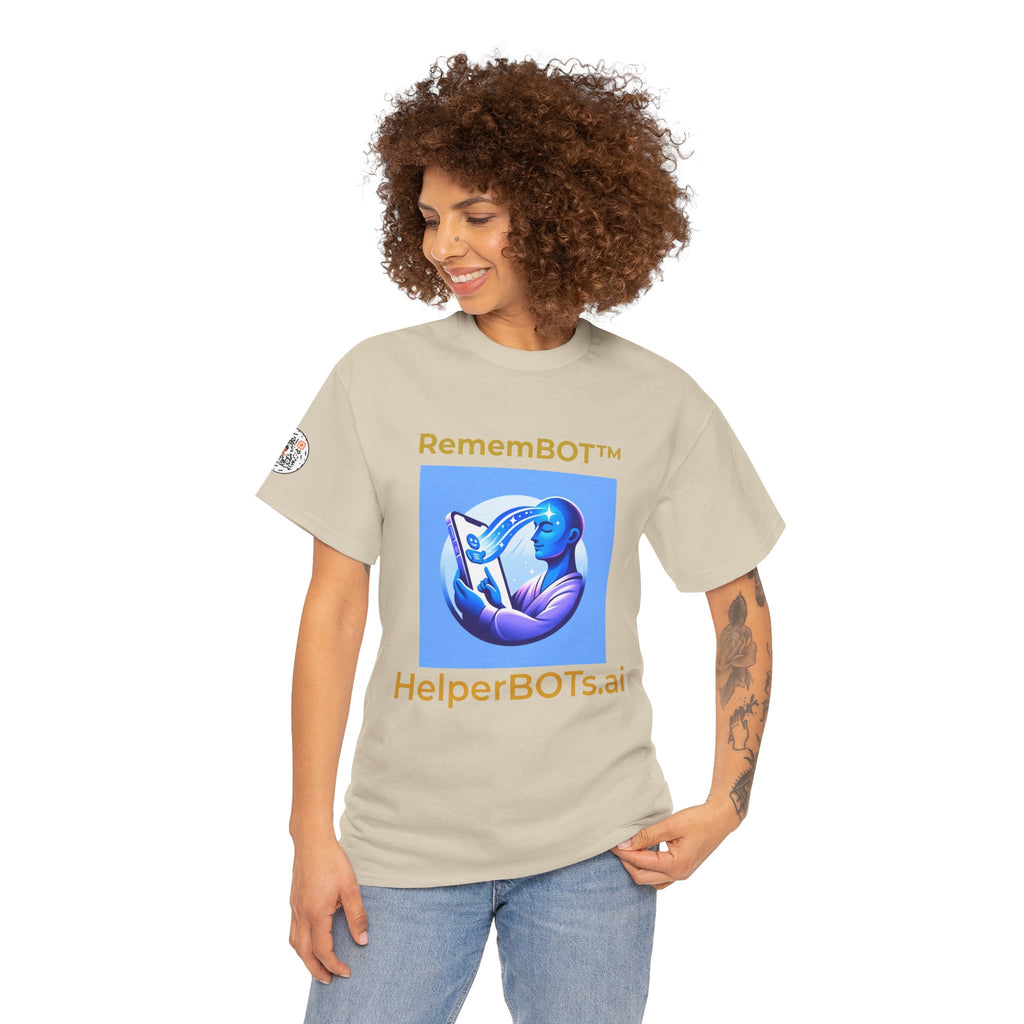 Unisex RememBOT™ Heavy Cotton Tee (Light Edition with Gold Lettering)
