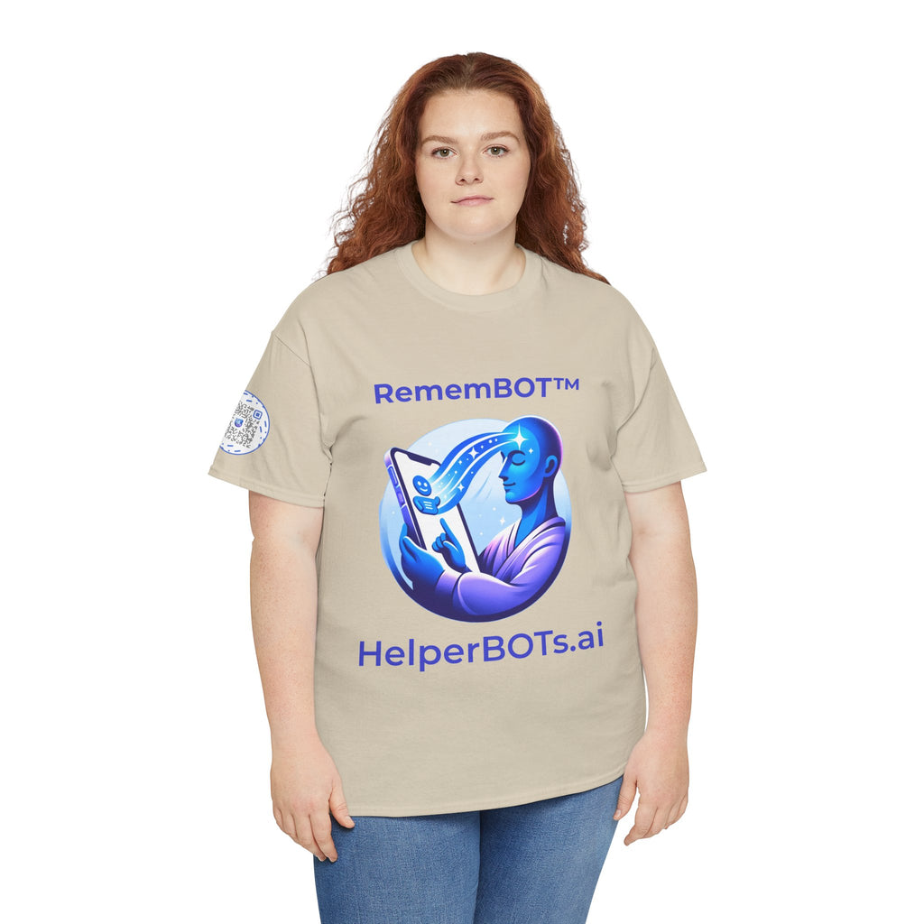 Unisex RememBOT™ Heavy Cotton Tee (Light Edition with Purple Print)