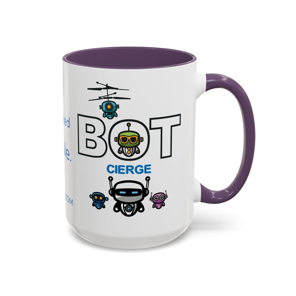 Logo Accent Coffee Mug (11, 15oz) (Dark Edition with Light Blue Print)