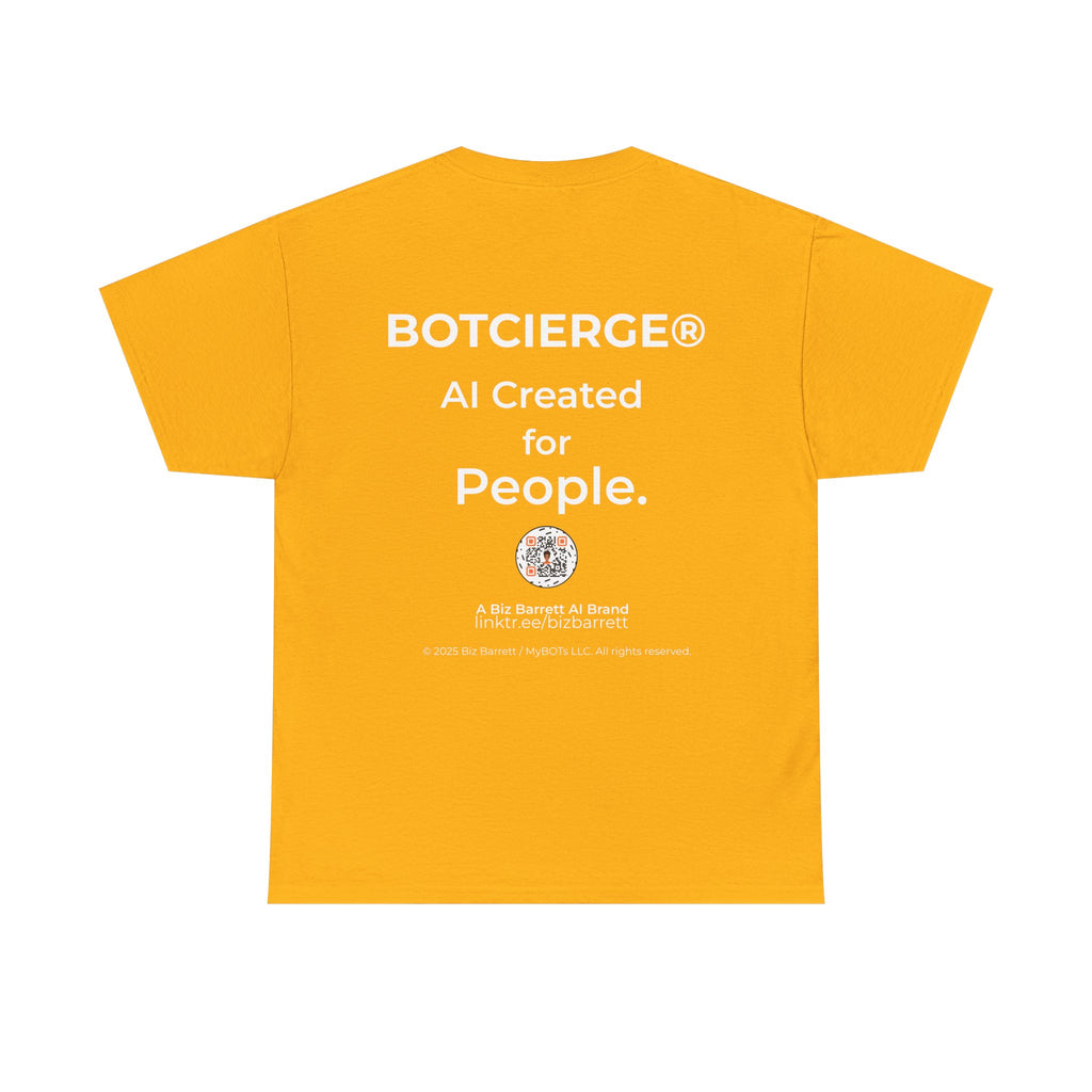 Unisex Security BOT Heavy Cotton Tee (Dark Edition white text)