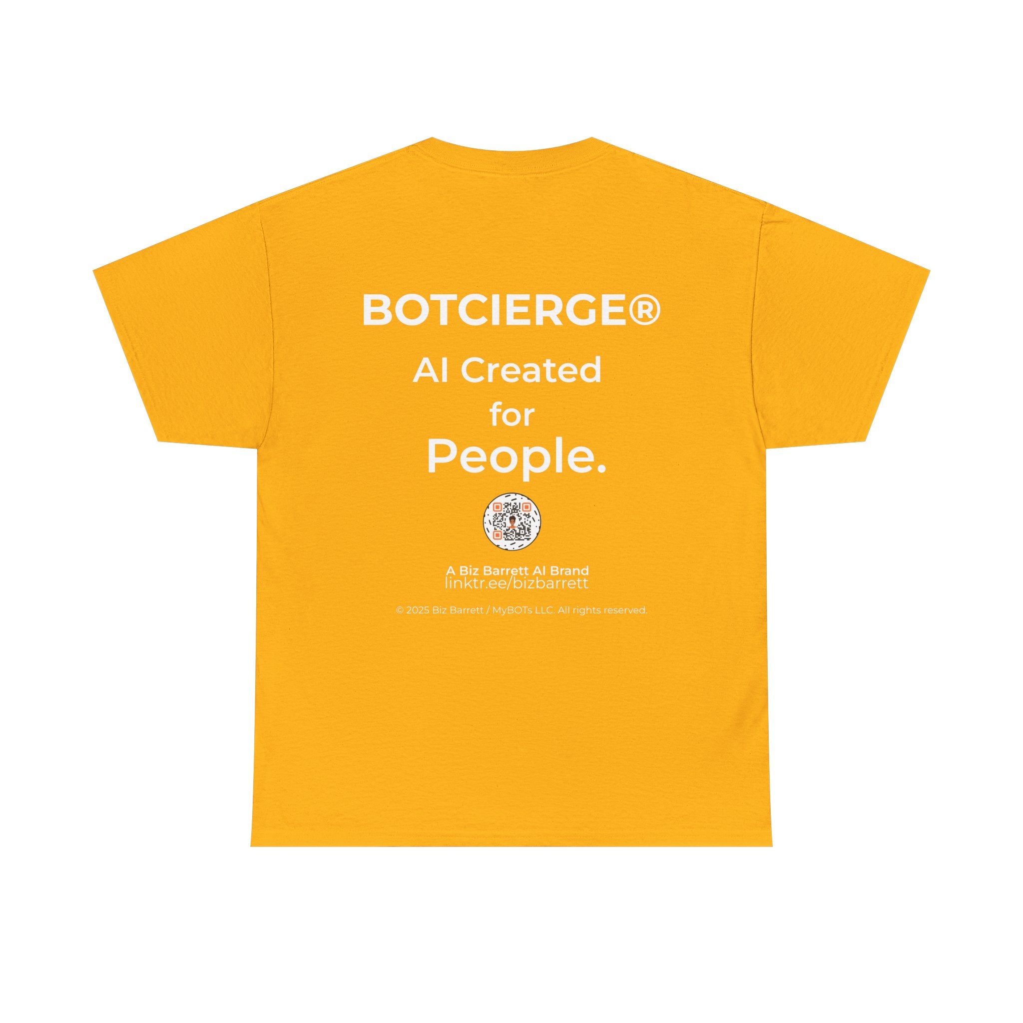 Unisex Security BOT Heavy Cotton Tee (Dark Edition white text)
