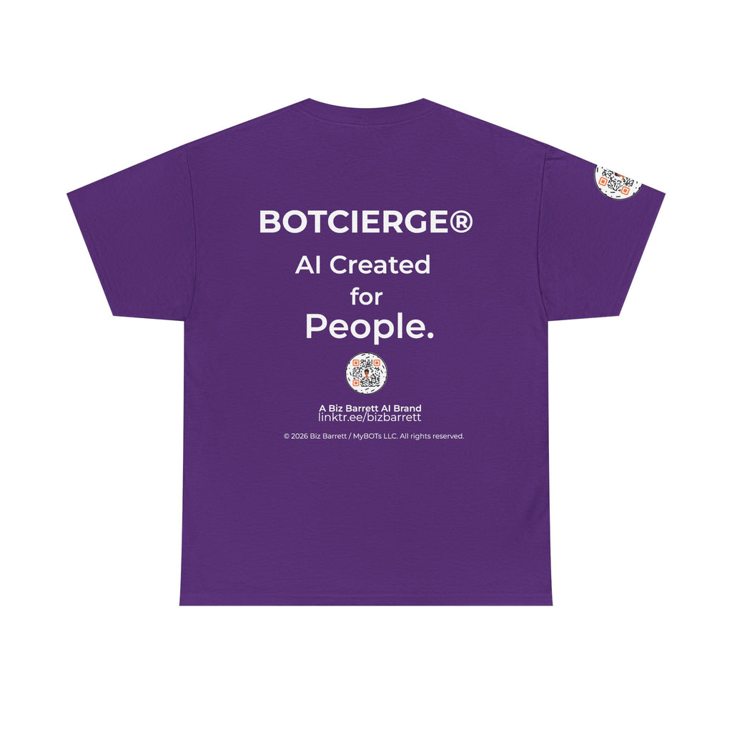 Unisex Security BOT Heavy Cotton Tee (Dark Edition with White Print)