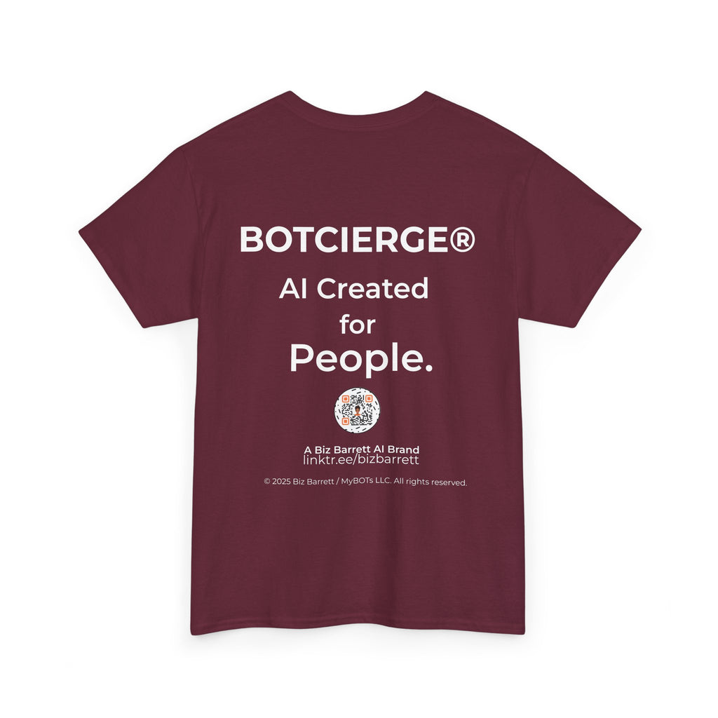 Unisex Security BOT Heavy Cotton Tee (Dark Edition white text)