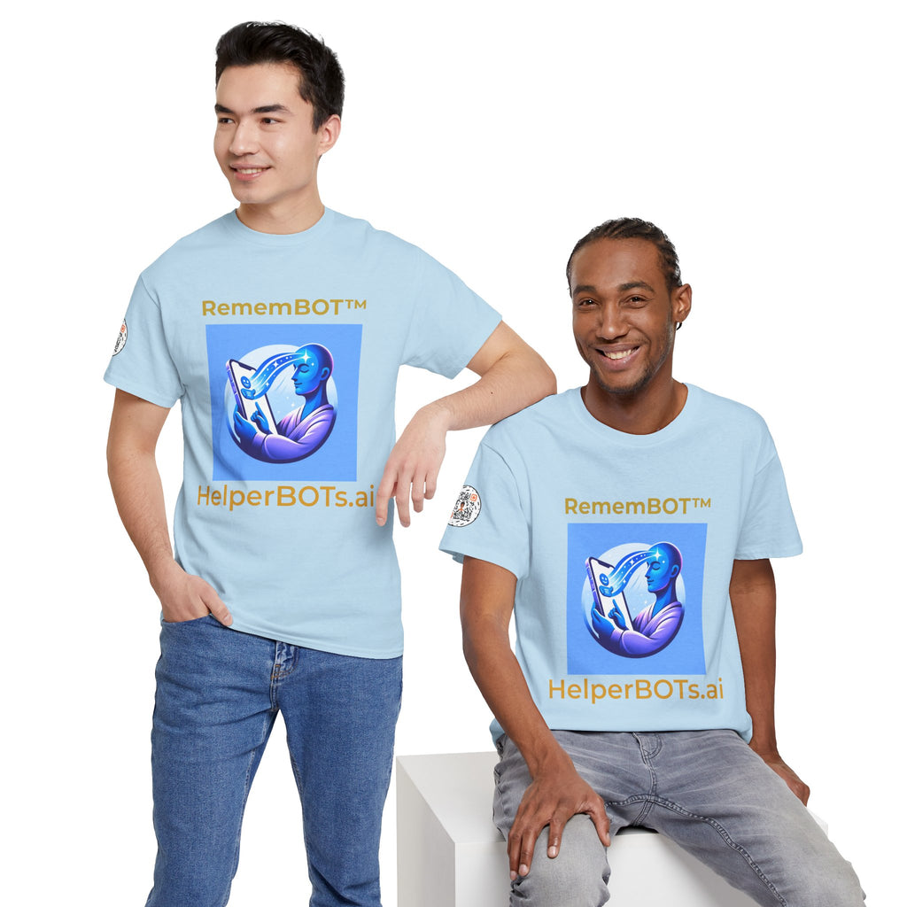 Unisex RememBOT™ Heavy Cotton Tee (Light Edition with Gold Lettering)