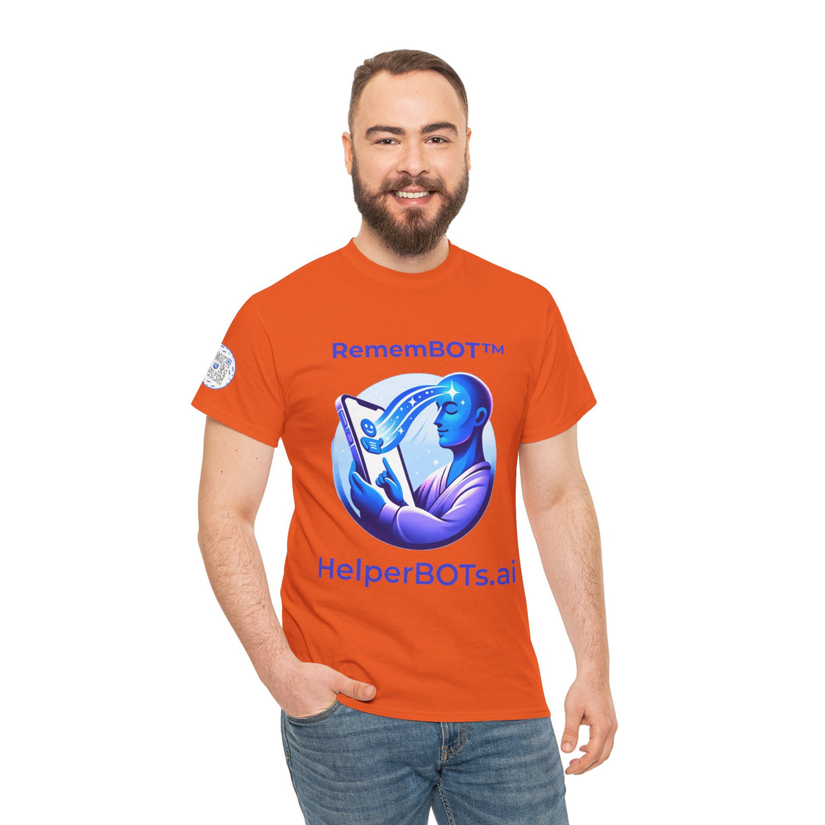 Unisex RememBOT™ Heavy Cotton Tee (Light Edition with Purple Print)