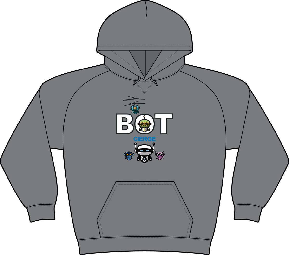 Logo Unisex Drive Fleece Pullover Hoodie (Light Edition with Black Print)