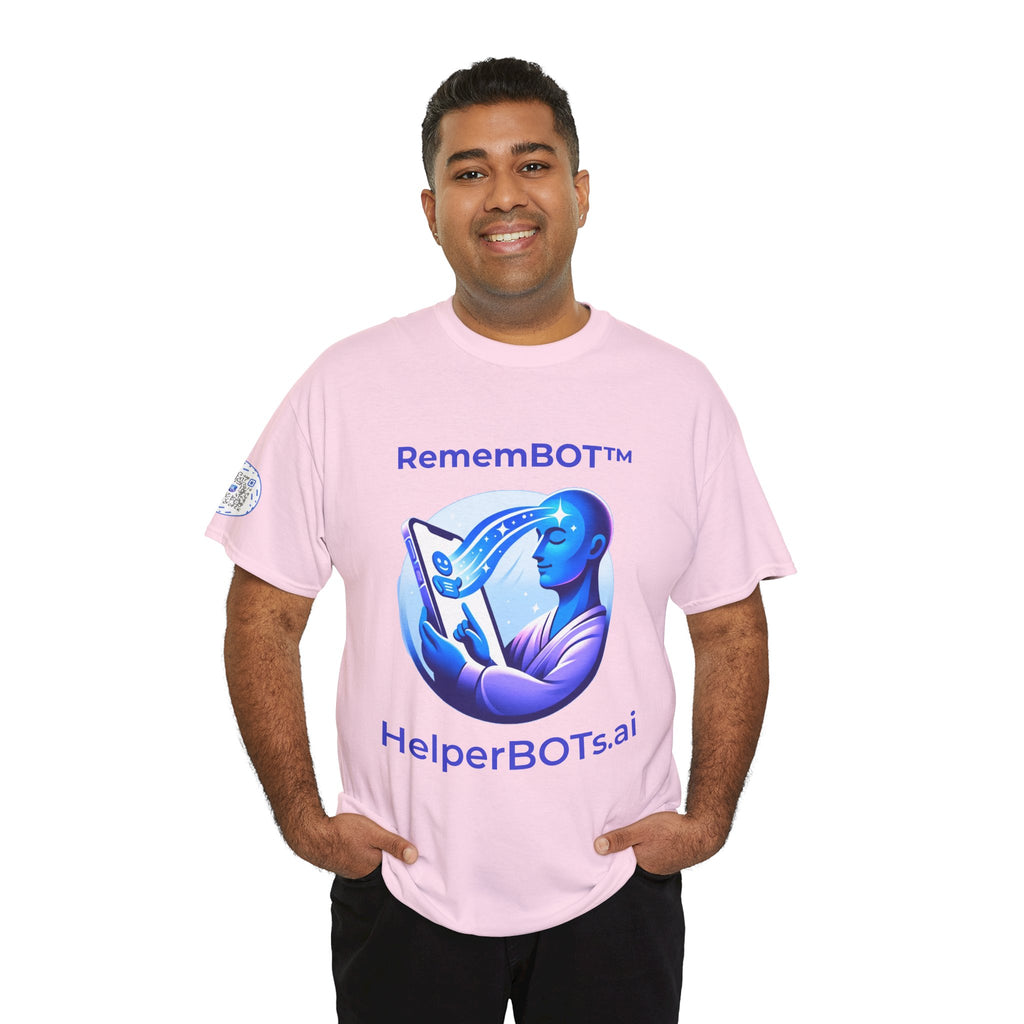 Unisex RememBOT™ Heavy Cotton Tee (Light Edition with Purple Print)
