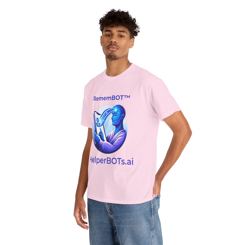 Unisex RememBOT™ Heavy Cotton Tee (Light Edition with Purple Print)