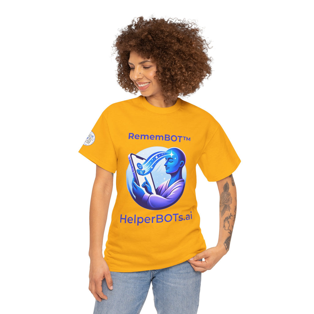 Unisex RememBOT™ Heavy Cotton Tee (Light Edition with Purple Print)