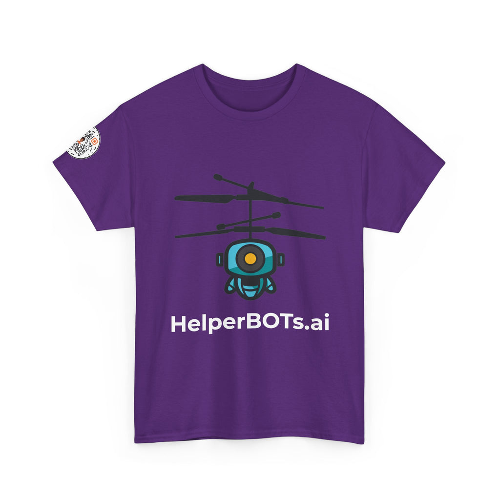 Unisex Security BOT Heavy Cotton Tee (Dark Edition with White Print)