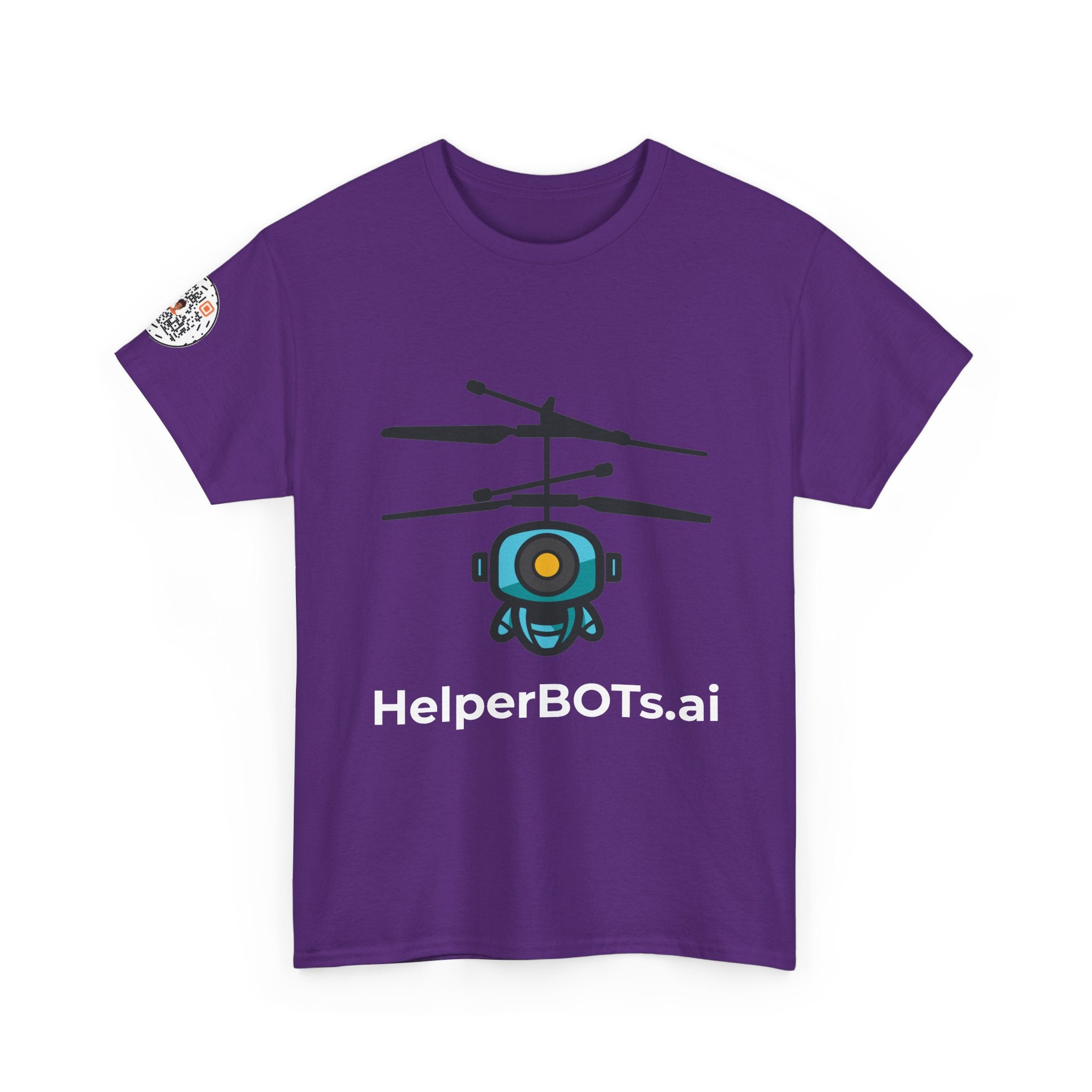 Unisex Security BOT Heavy Cotton Tee (Dark Edition with White Print)