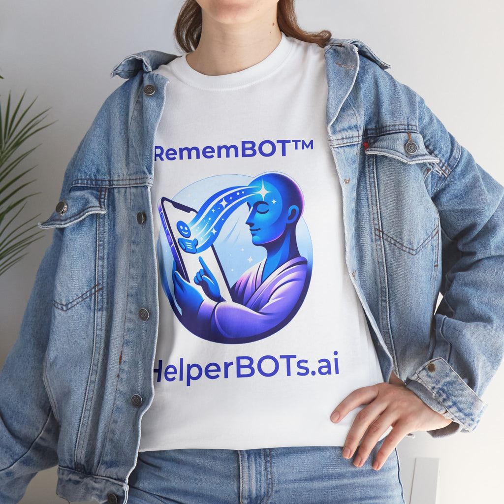 Unisex RememBOT™ Heavy Cotton Tee (Light Edition with Purple Print)