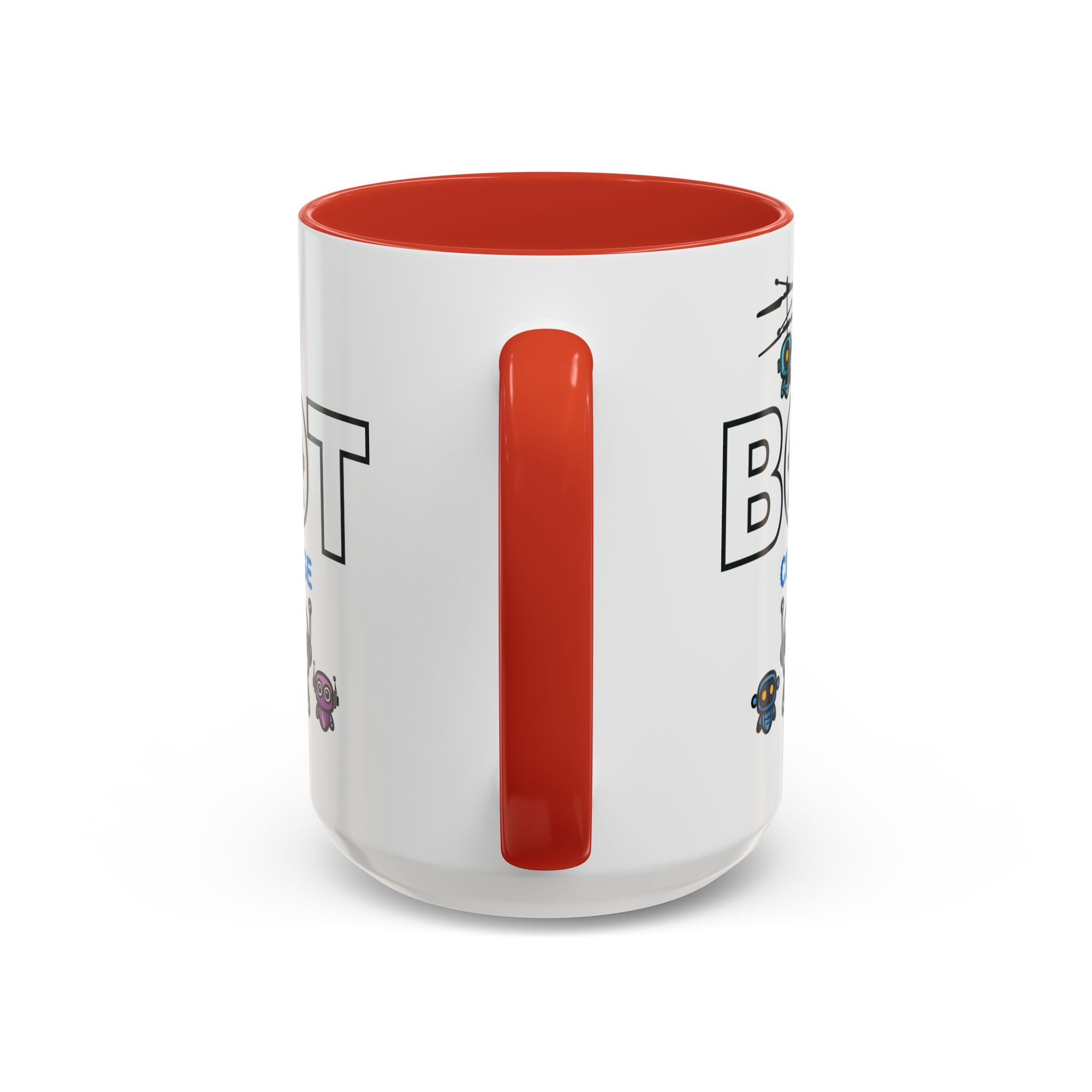 Logo Accent Coffee Mug (11, 15oz) (Dark Edition with Light Blue Print)