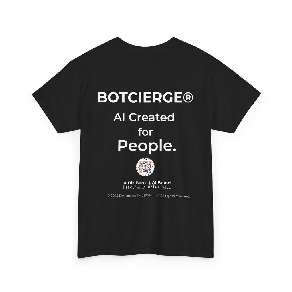 Unisex Security BOT Heavy Cotton Tee (Dark Edition white text)